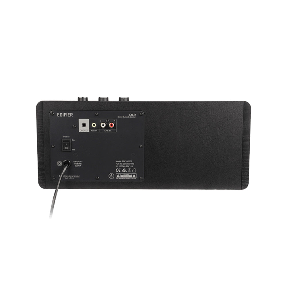 Edifier: D12 Stereo Speaker w/ Bluetooth - Black