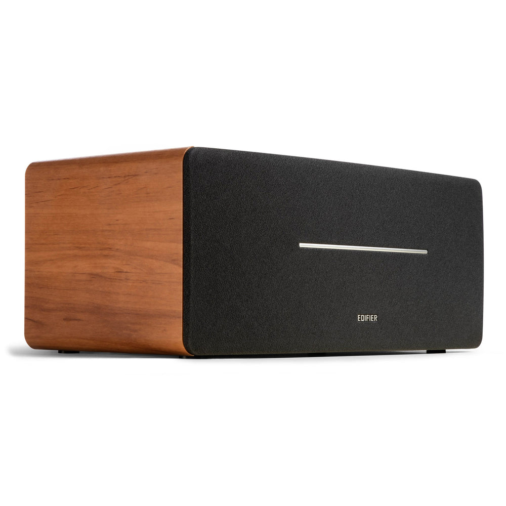 Edifier: D12 Stereo Speaker w/ Bluetooth - Wood Brown