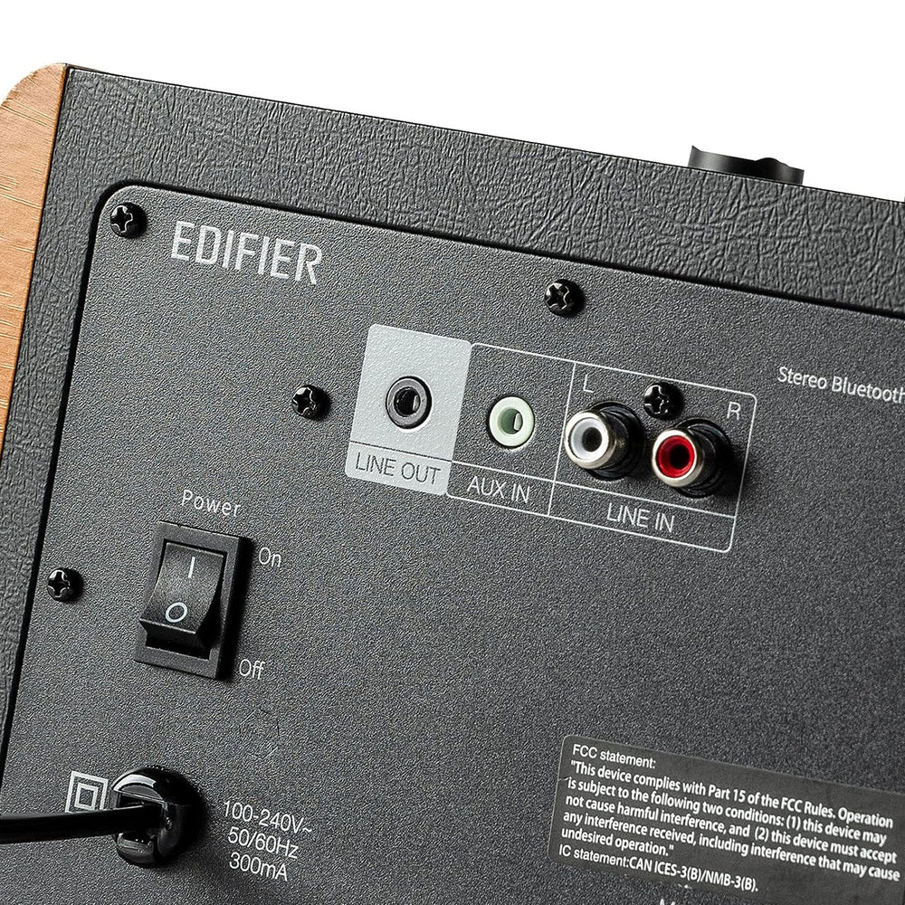 Edifier: D12 Stereo Speaker w/ Bluetooth - Wood Brown