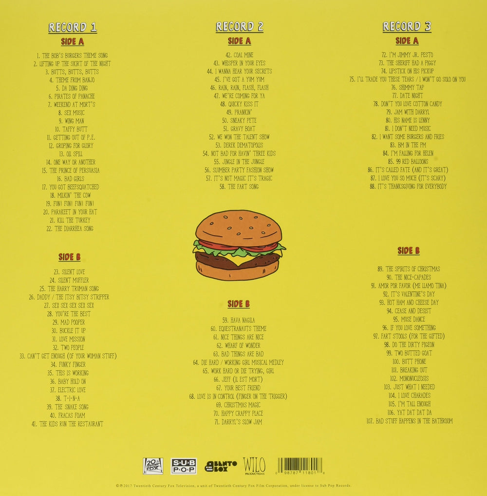 Bob's Burgers: The Bob's Burgers Music Album Vinyl 3LP+7"