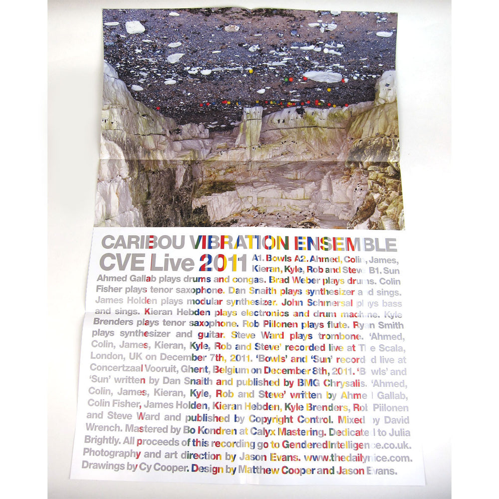Caribou Vibration Ensemble: CVE Live 2011 (Four Tet, James Holden) Vinyl LP detail 2