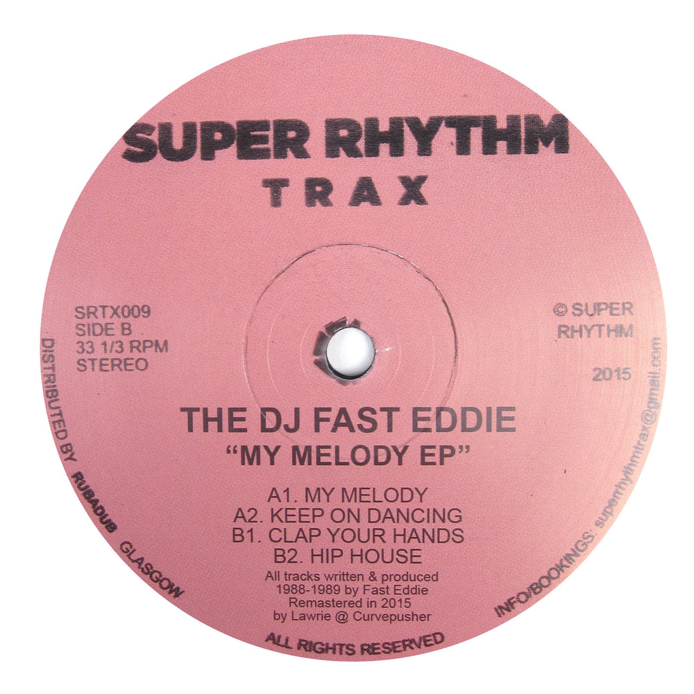 The Deejay Fast Eddie: My Melody EP Vinyl 12"