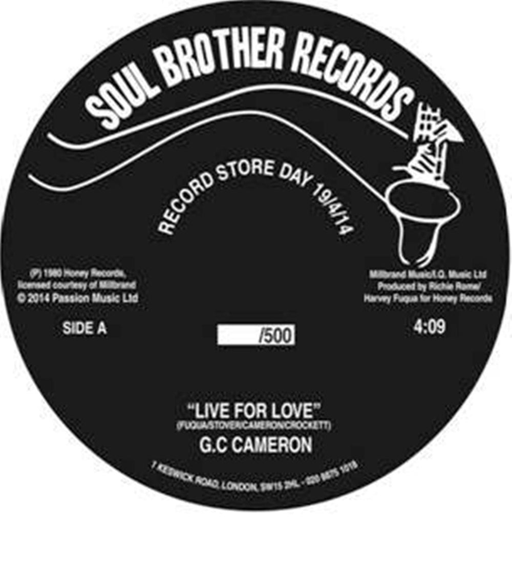 G.C. Cameron: Live For Love Vinyl 7" (Record Store Day 2014)