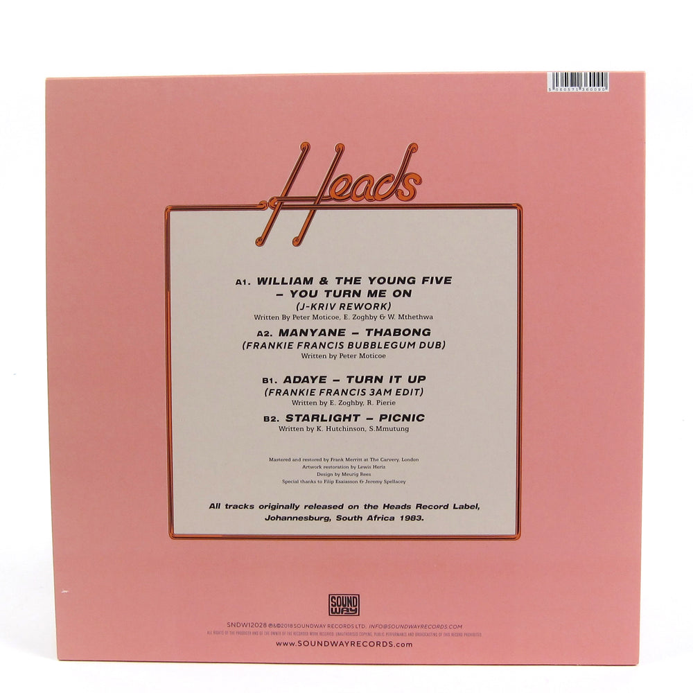 Heads Records: South African Disco Dub Edits Vinyl 12"