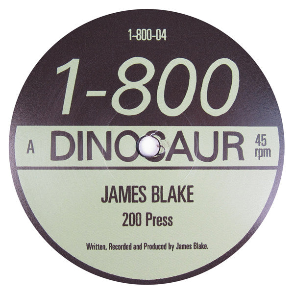 James Blake: 200 Press Vinyl 12"