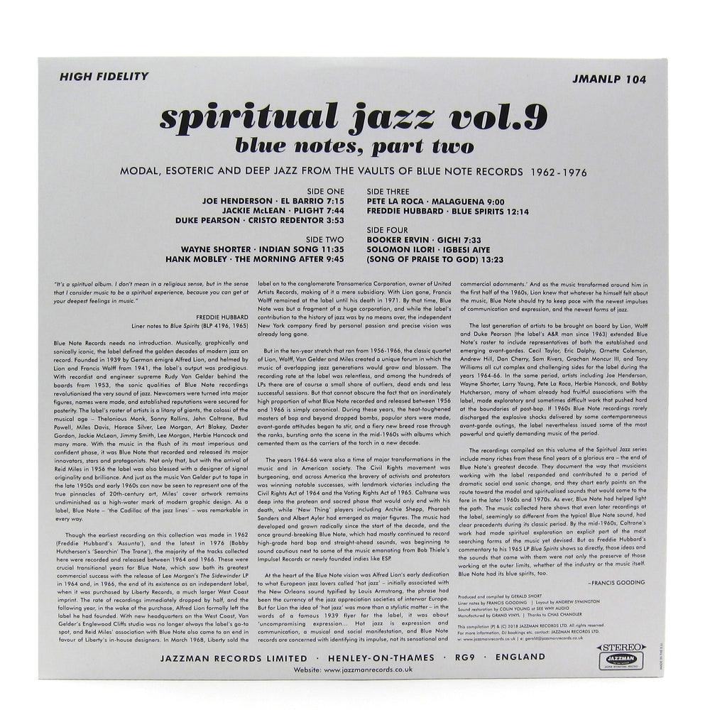 Jazzman: Spiritual Jazz Vol.9 - Blue Notes Part Two Vinyl 2LP