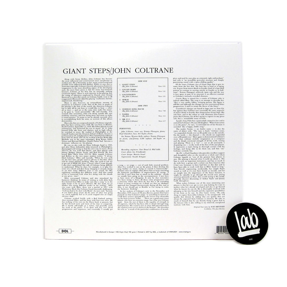 John Coltrane: Giant Steps (Blue Colored Vinyl)