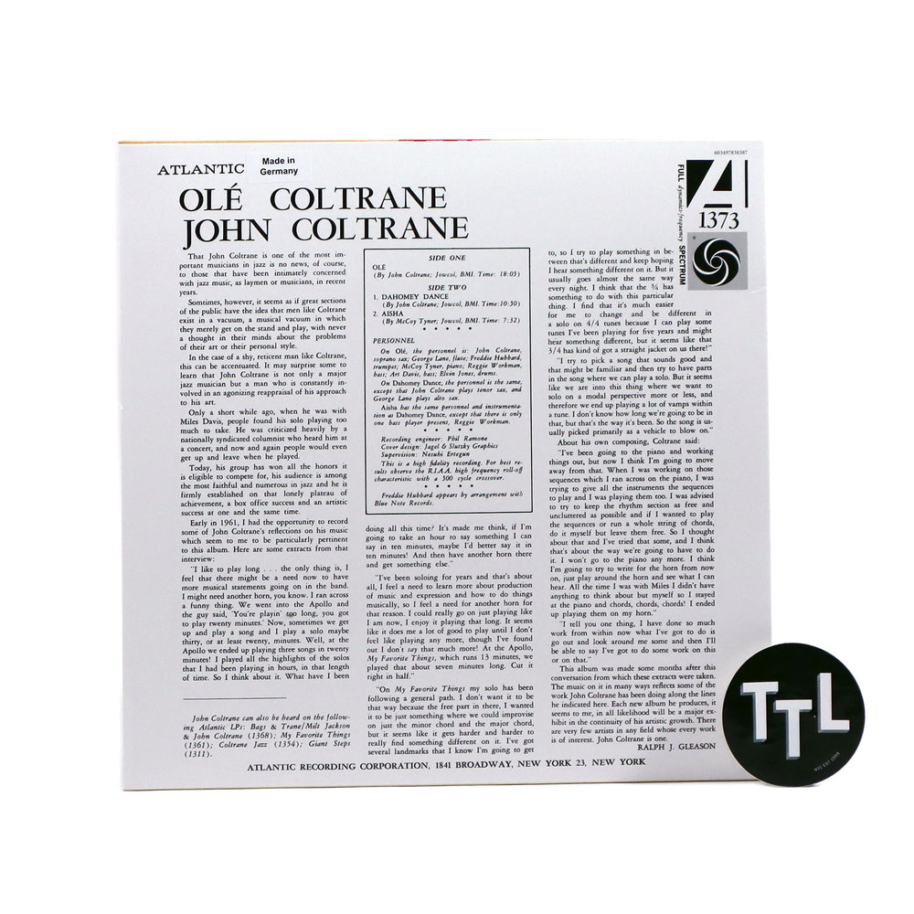 John Coltrane: Ole Coltrane (Colored Vinyl) Vinyl LP