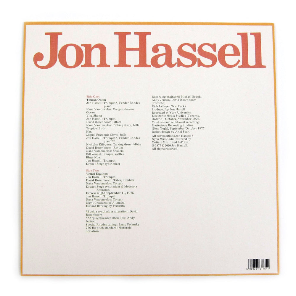 Jon Hassell: Vernal Equinox Vinyl LP