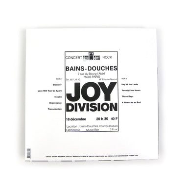 Joy Division: Atrocity Exhibition - Live In Paris 12/18/1979 Vinyl LP