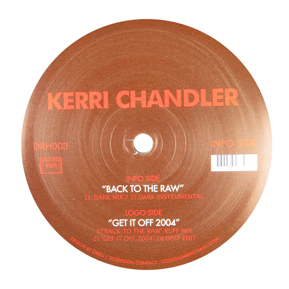 Kerri Chandler: Back To The Raw Vinyl 12"