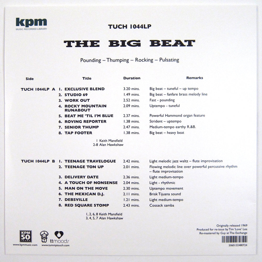 Keith Mansfield / Alan Hawkshaw: The Big Beat (KPM Music Library) Vinyl LP