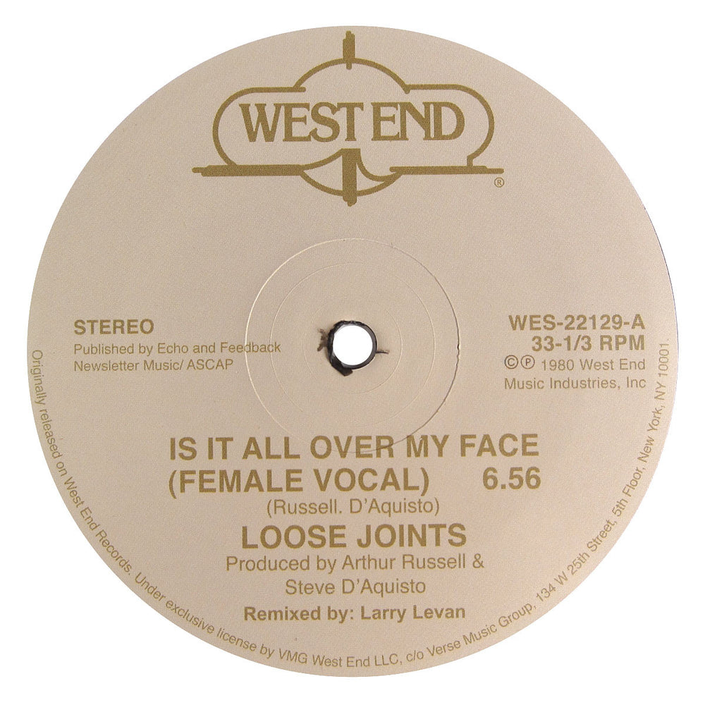 Loose Joints: Is It All Over My Face Vinyl 12" B