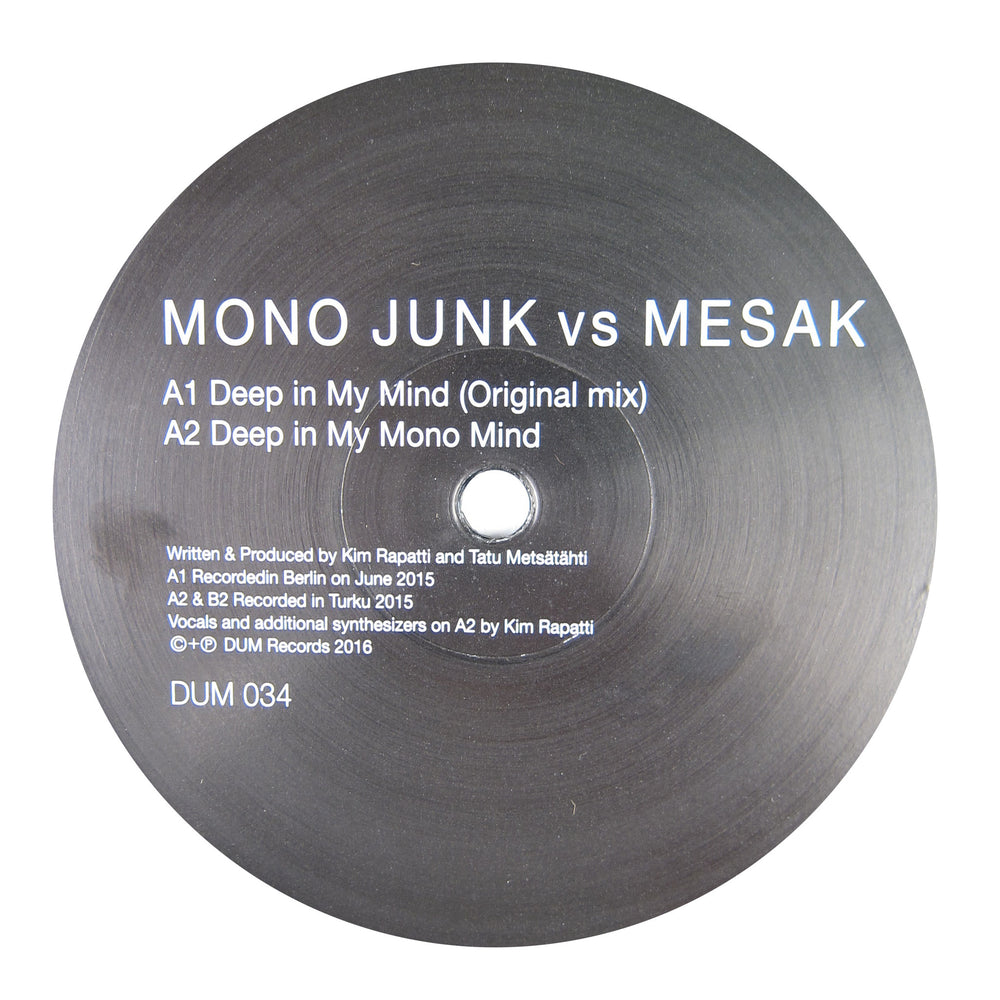 Mono Junk vs Mesak: Deep In My Mind Vinyl 12"