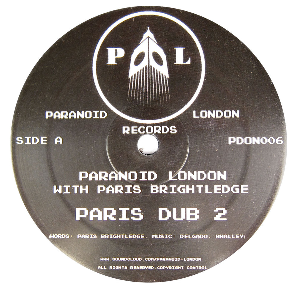 Paranoid London: Paris Dub Vinyl 12"