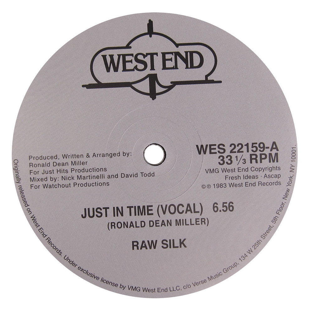 Raw Silk: Just In Time Vinyl 12"