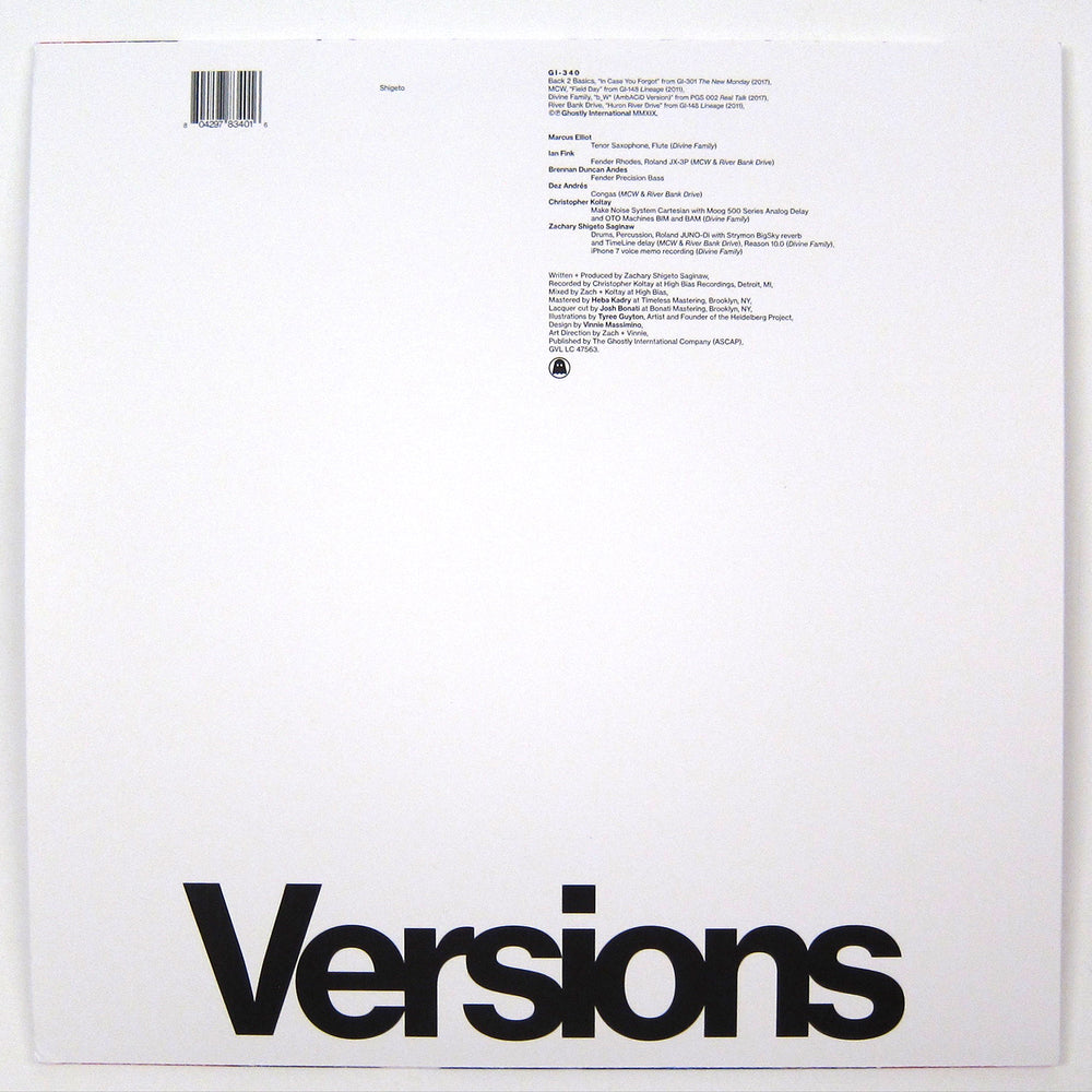 Shigeto: Versions Vinyl 12"