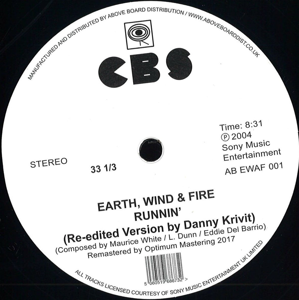 Earth, Wind & Fire: Brazilian Rhyme / Runnin' (Danny Krivit Edit) Vinyl 12"