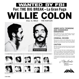 Willie Colon: Wanted For The Big Break - La Gran Fuga Vinyl LP