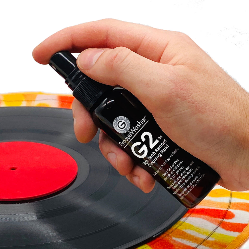 GrooveWasher: G2 Vinyl Record Cleaning Fluid Kit - 2oz Spray & 4oz Refill