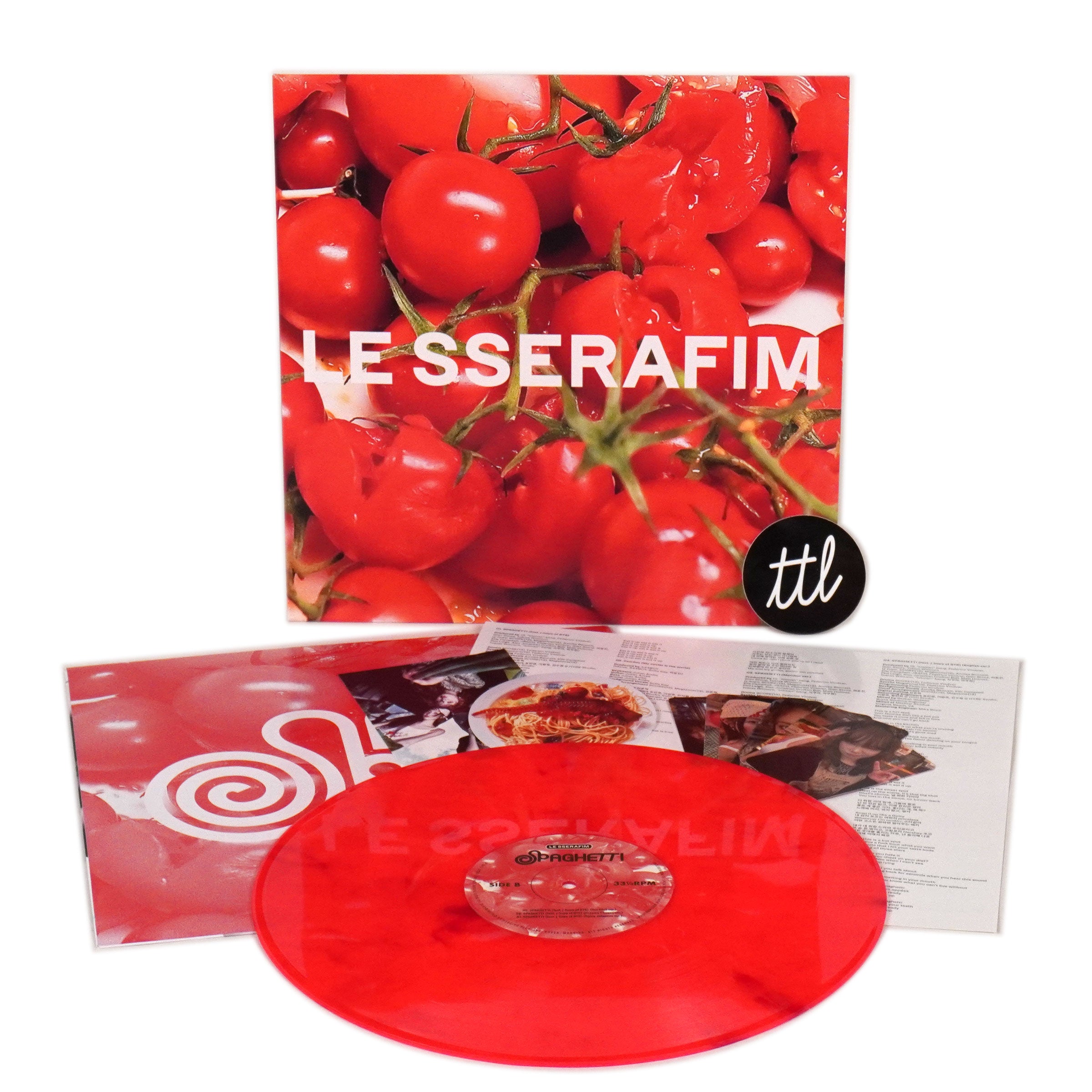 LE SSERAFIM: SPAGHETTI (Indie Exclusive Red Colored Vinyl) Vinyl