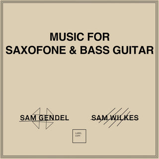 Sam Gendel: Music for Saxofone & Bass Guitar Vinyl LP