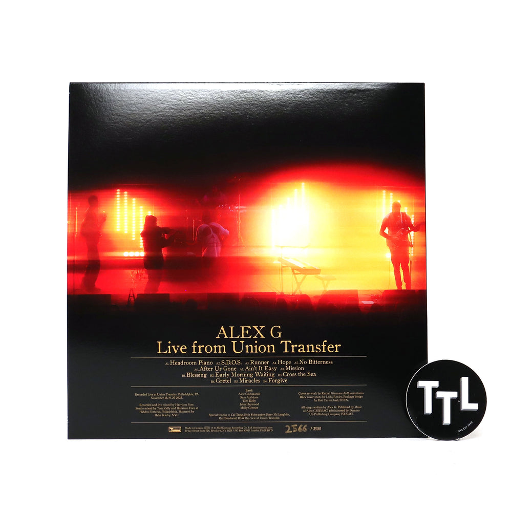 Alex G: Live From Union Transfer (Indie Exclusive Colored Vinyl) Vinyl LP