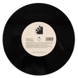 Alicia Myers: I Want to Thank You / Don't Stop What You're Doin' Vinyl 7"