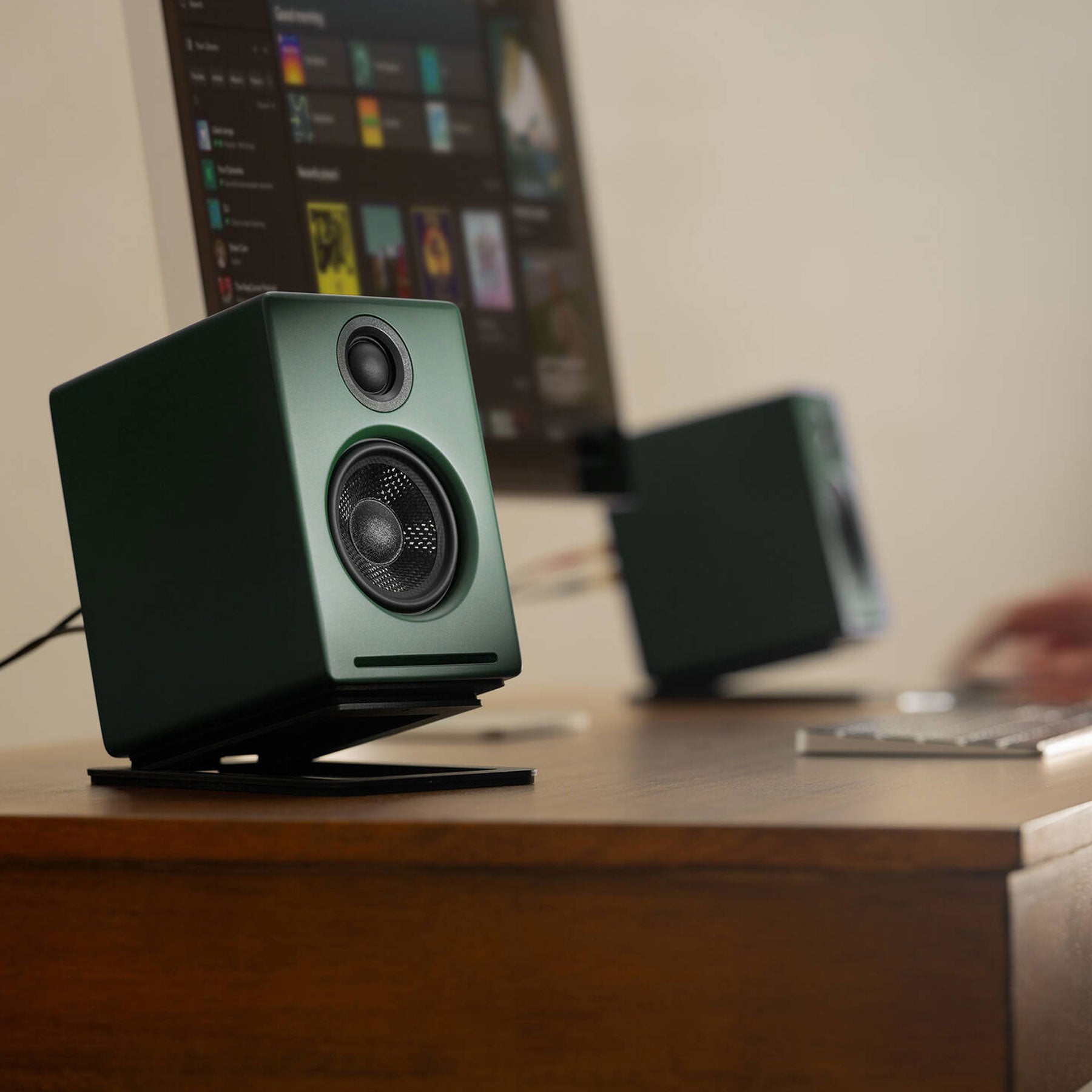 Audioengine Trunk Audioengine: A2+ Wireless Powered Speakers w/Bluetooth - Matte Green ...