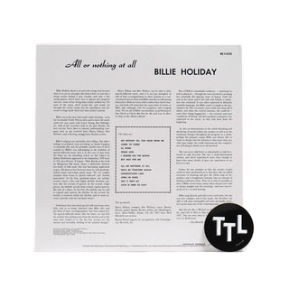Billie Holiday: All Or Nothing At All (Acoustic Sounds 180g) Vinyl LP