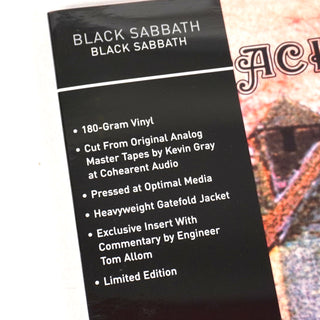 Black Sabbath: Black Sabbath (Rhino High Fidelity 180g) Vinyl LP