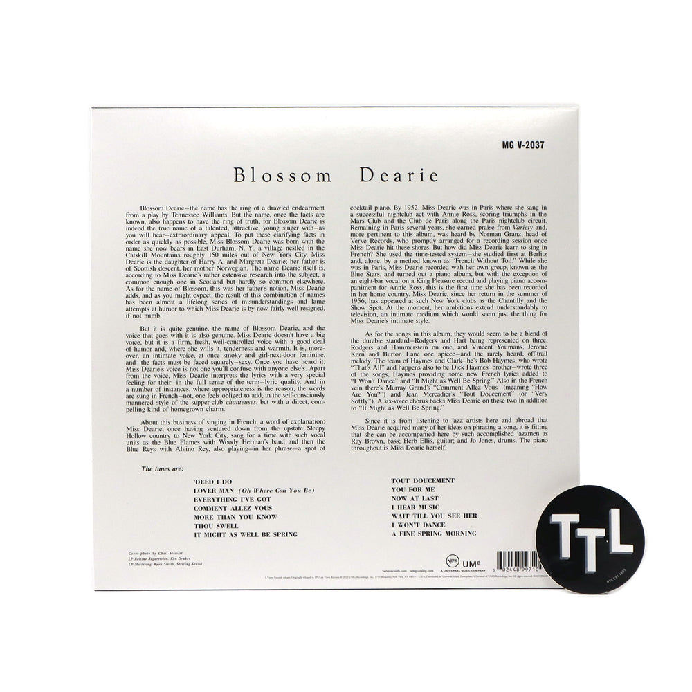 Blossom Dearie: Blossom Dearie (Verve By Request Series 180g) Vinyl LP