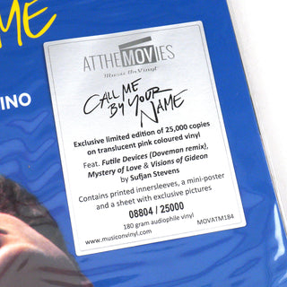 Call Me By Your Name: Soundtrack (180g, Pink Colored Vinyl) Vinyl 2LP