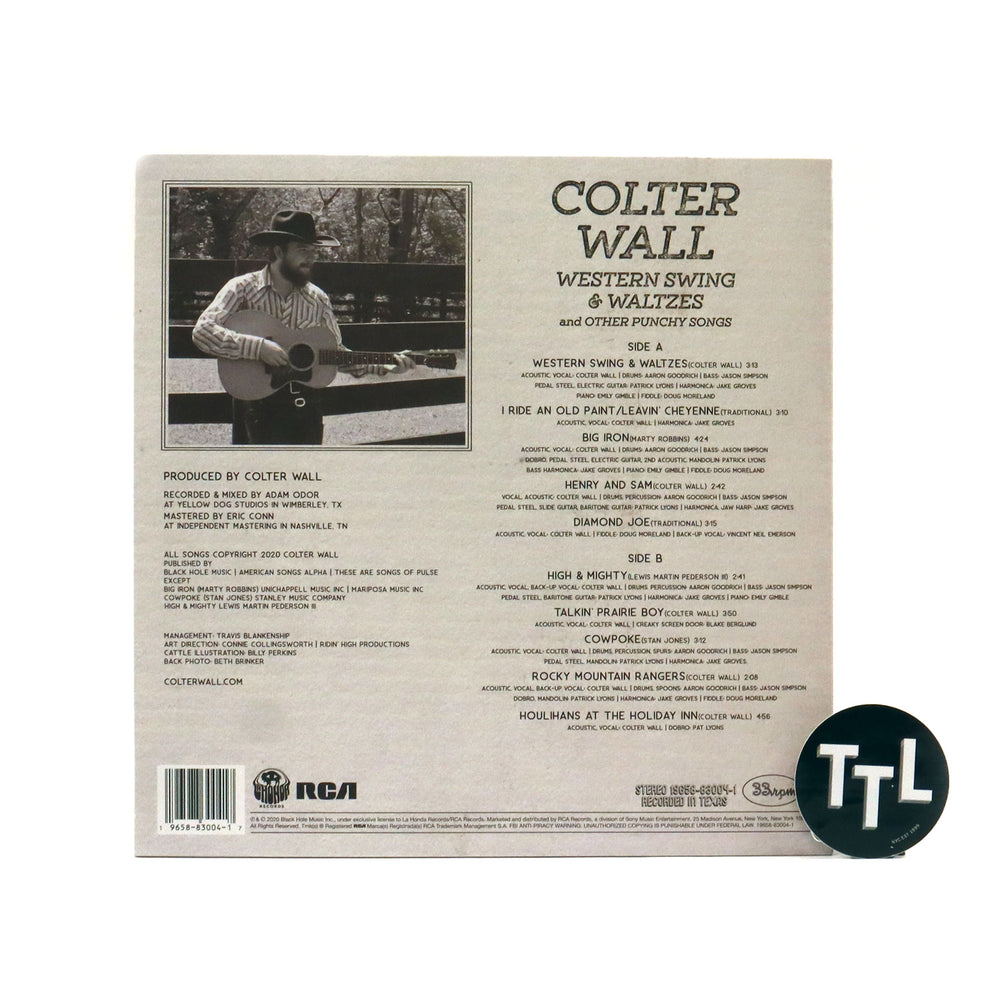 Colter Wall: Western Swing & Waltzes (Colored Vinyl) Vinyl LP