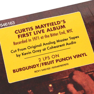 Curtis Mayfield: Live (Colored Vinyl) Vinyl 2LP