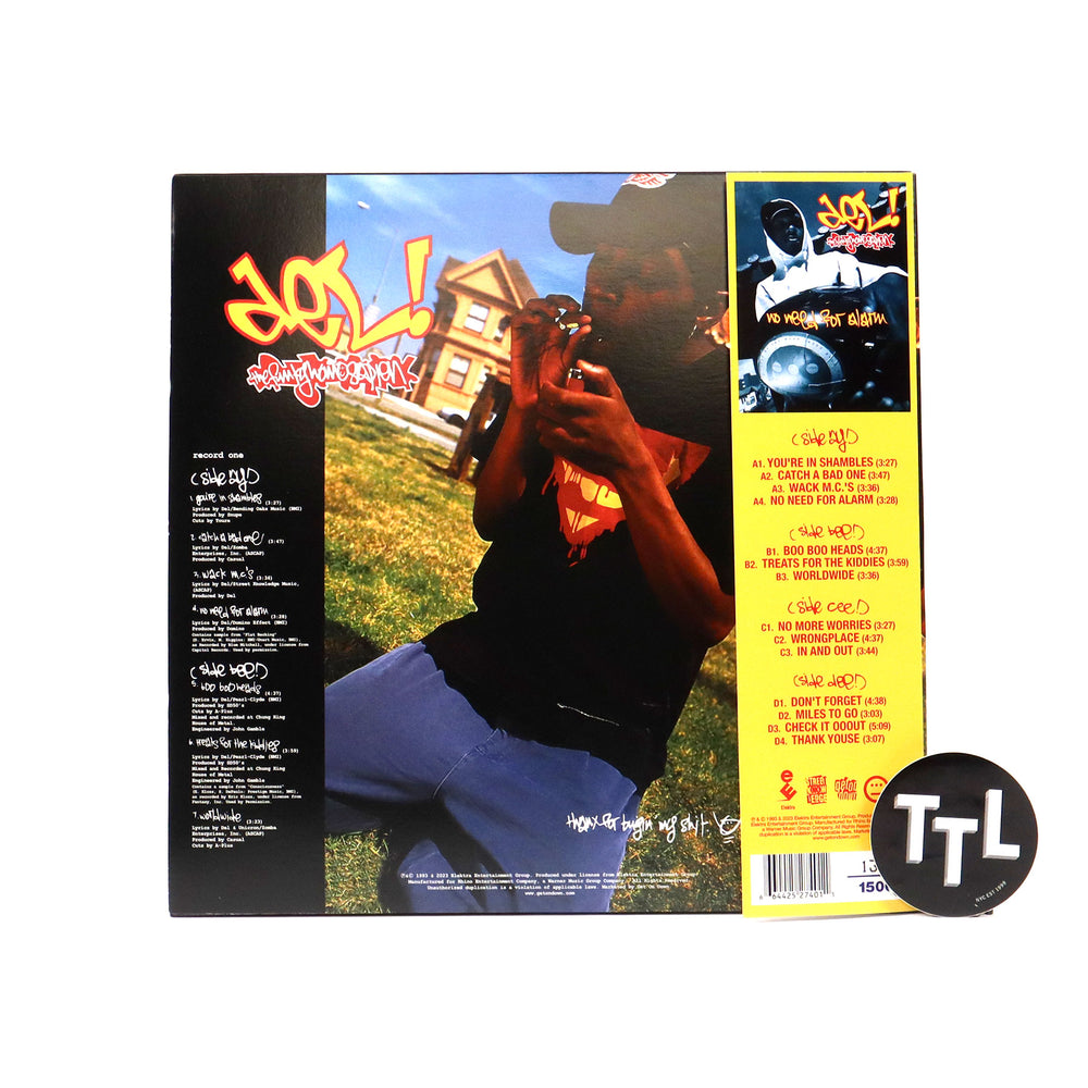 Del Tha Funkee Homosapien: No Need For Alarm (Colored Vinyl) Vinyl 2LP - LIMIT 1 PER CUSTOMER