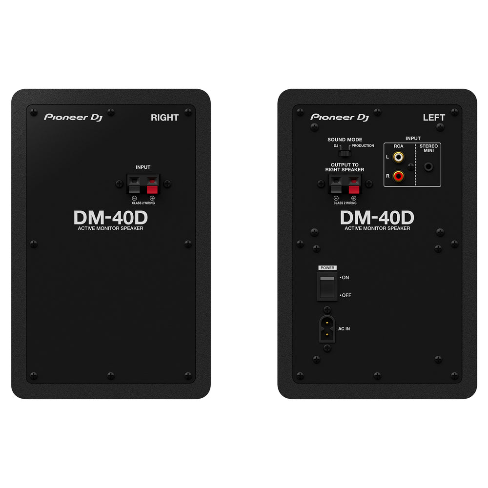 Pioneer DJ: DM-40D Powered Monitor Speakers - Black (Pair)