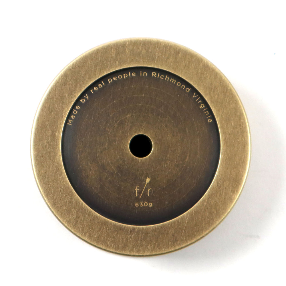Fern & Roby: Record Weight Stabilizer w/ Integral 45 Adaptor - 630g / Brass