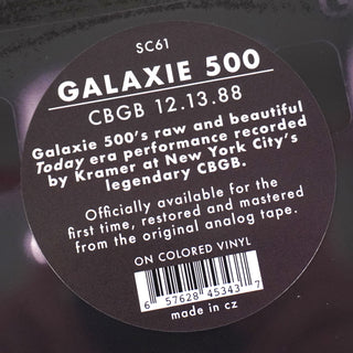 Galaxie 500: CBGB 12.13.88 (Colored Vinyl) Vinyl LP