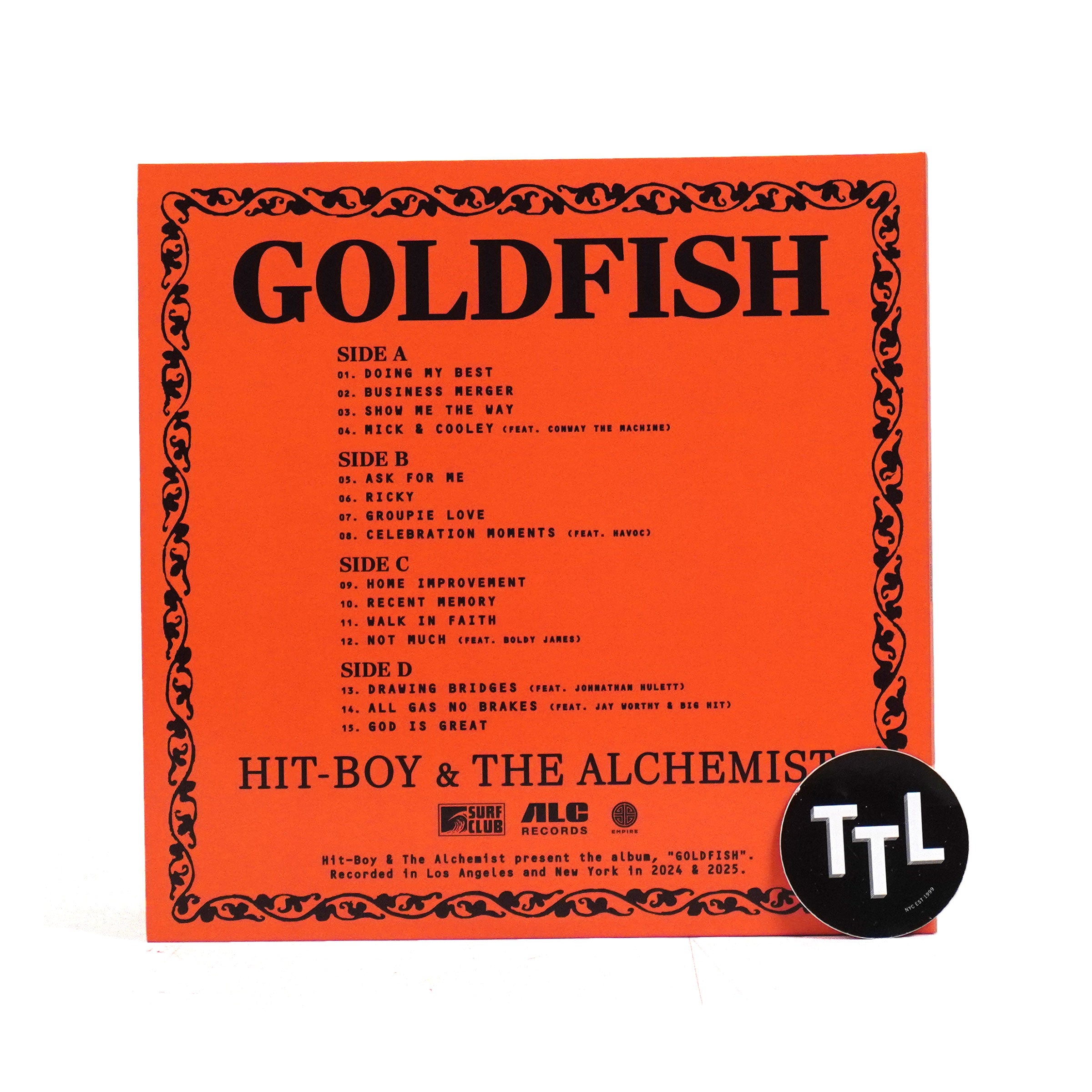 HIT BOY & THE ALCHEMIST GOLDFISH レコード Hit-Boy & The Alchemist: Goldfish (Colored Vinyl) Vinyl 2LP