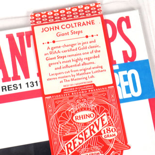 John Coltrane: Giant Steps (Rhino Reserve 180g) Vinyl LP