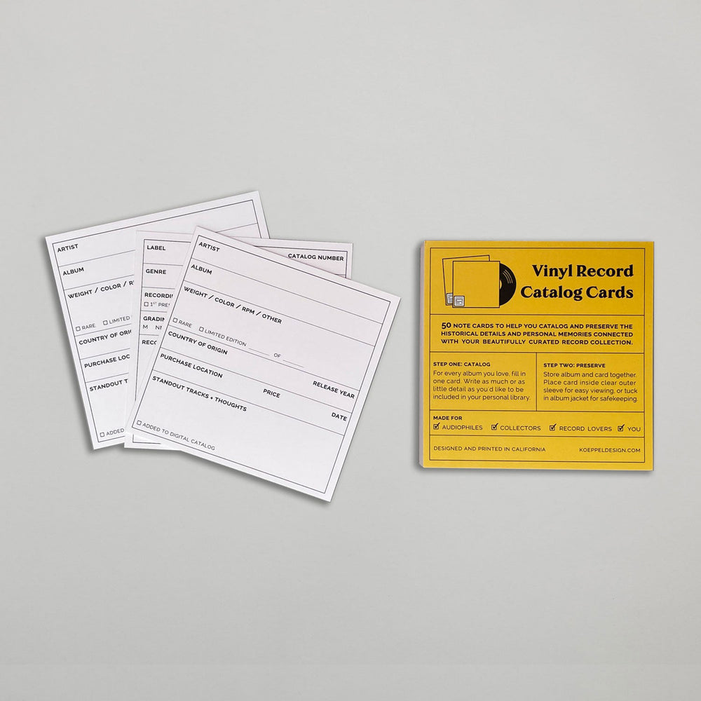 Koeppel Design: Vinyl Record Catalog Cards - 50 Units — TurntableLab.com