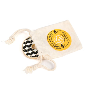 Love And Victory: Love And Victory: Tumbling Blocks 45 Adaptor - Black & White