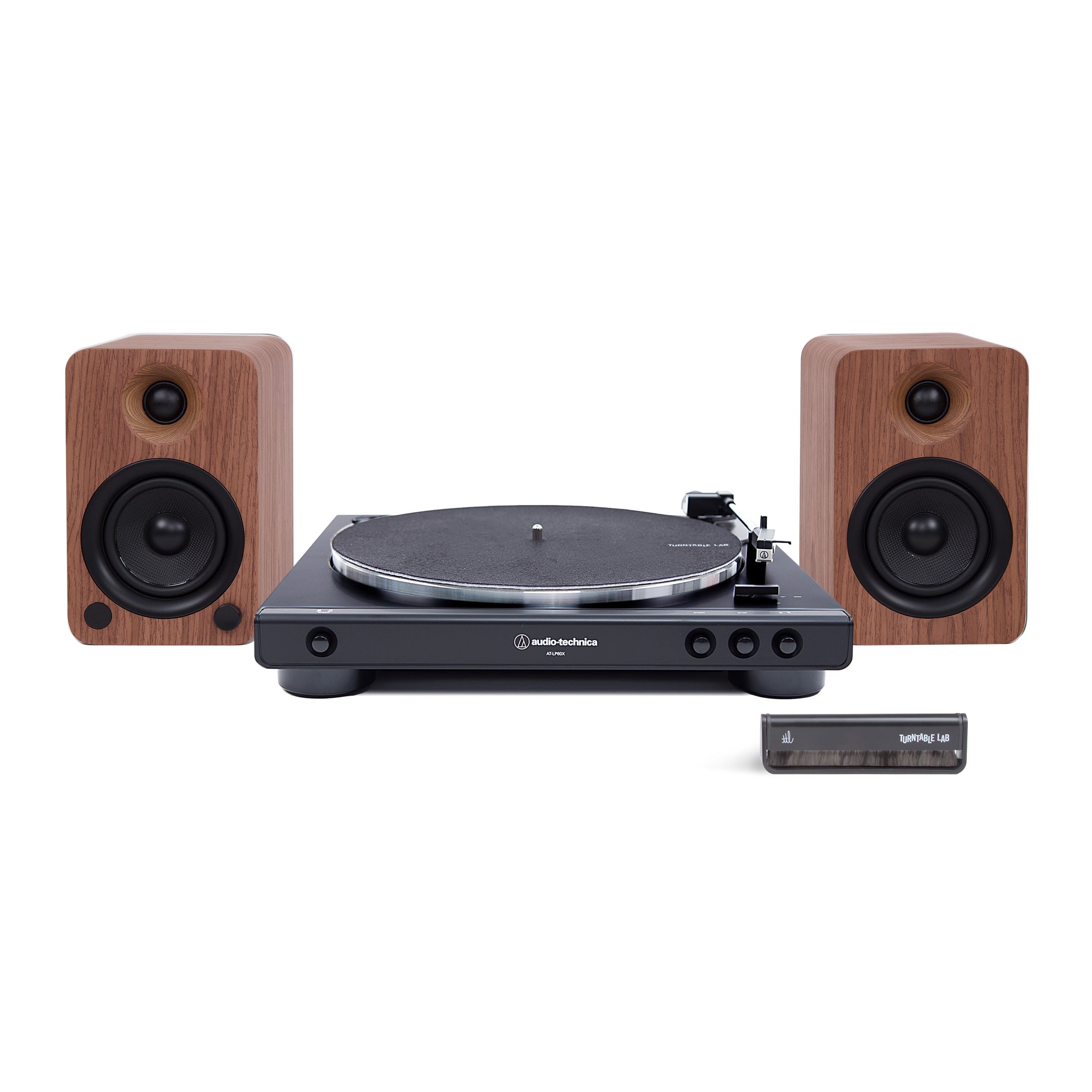 Audio-Technica: AT-LP60X Kanto YU4 Turntable Package