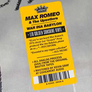 Max Romeo & The Upsetters: War Ina Babylon (AAA Master, Colored Vinyl) Vinyl LP