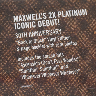 Maxwell: Maxwell’s Urban Hang Suite - 30th Anniversary Vinyl 2LP