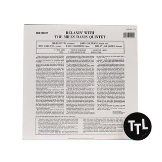 Miles Davis: Relaxin' With The Miles Davis Quintet Vinyl LP