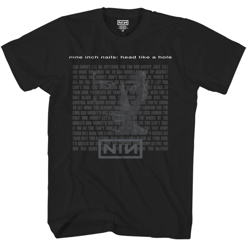 Nine Inch Nails グラフィック Tシャツ ブラック Nine Inch Nails: Head Like A Hole Shirt - Black – TurntableLab.com