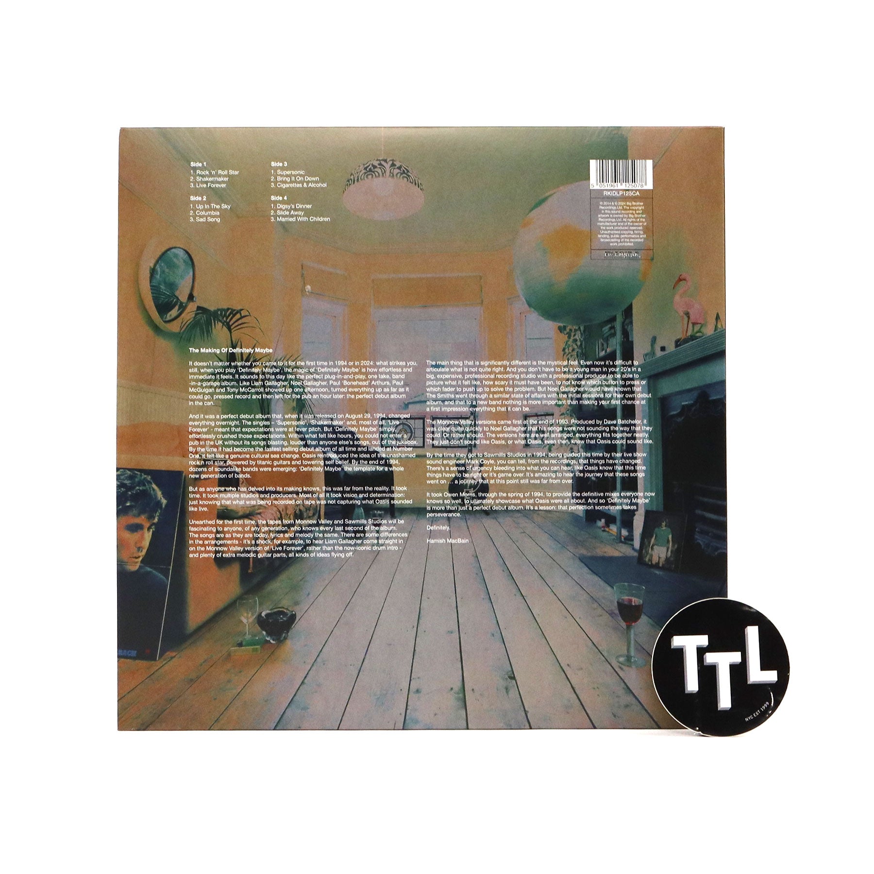 Oasis: Definitely Maybe - 30th Anniversary (Colored Vinyl) Vinyl