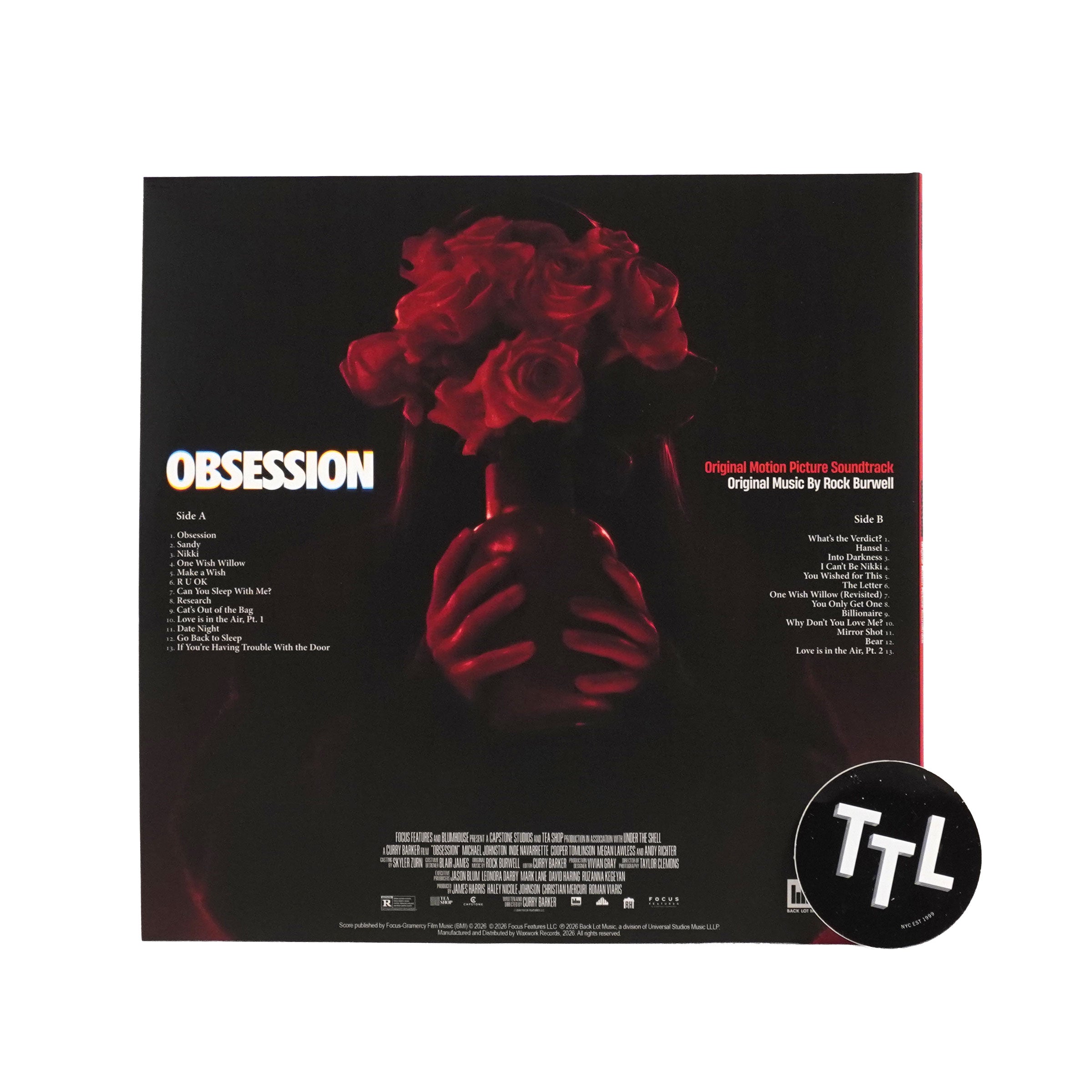 Rock Burwell: Obsession Soundtrack (Colored Vinyl) Vinyl LP